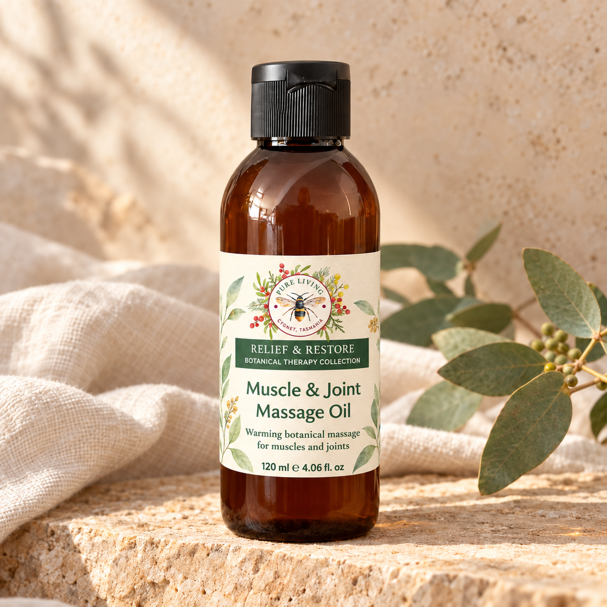 Pre-order: Muscle & Joint Massage Oil – 120 ml