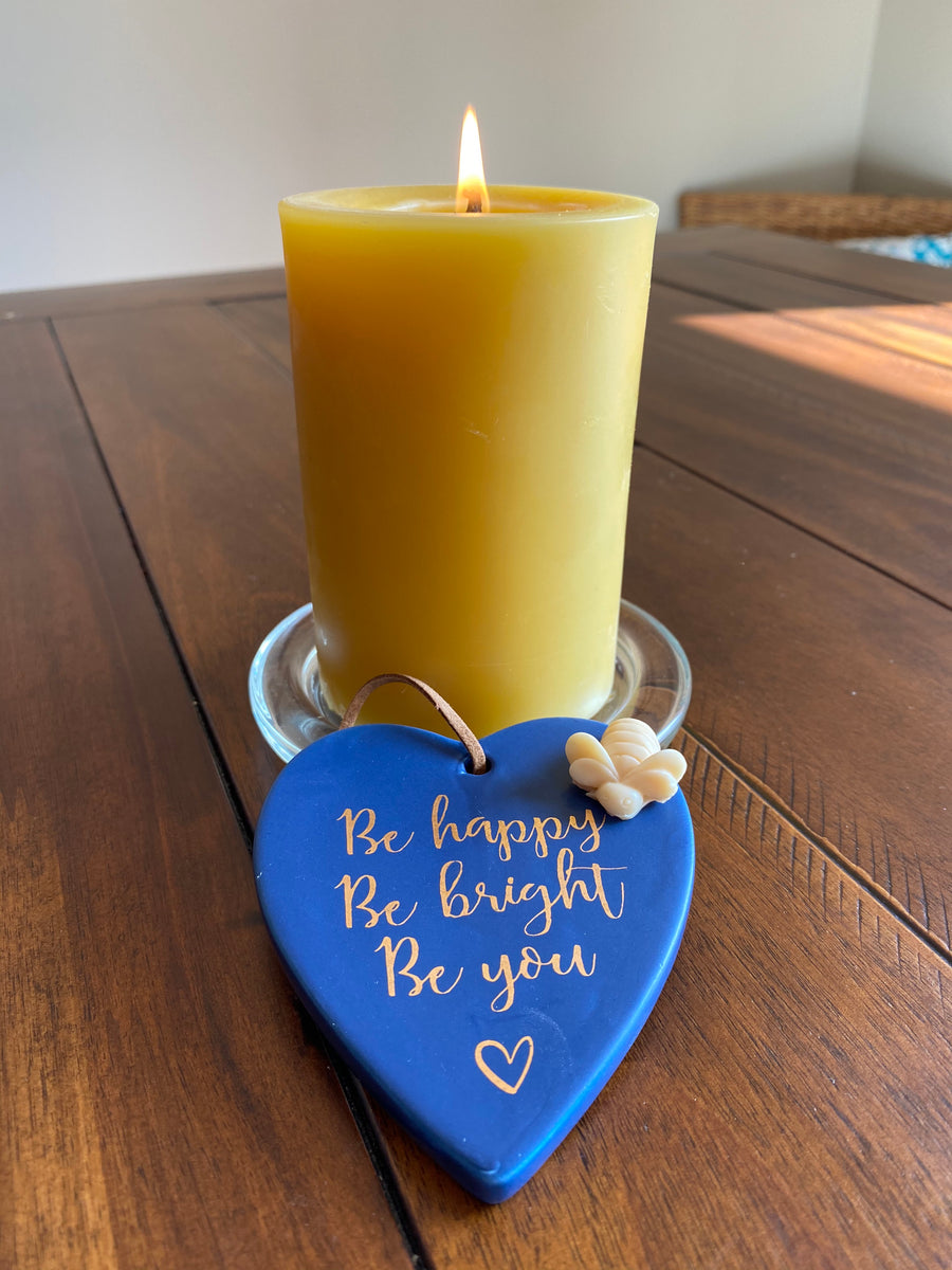 100 Pure Tasmanian Beeswax Candle Pillar 11cm Pure Living Tasmania