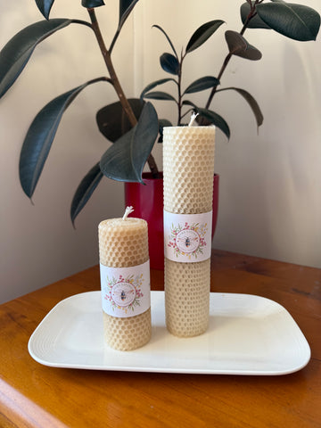 100% Pure Tasmanian Beeswax Candle - Available in 2 sizes