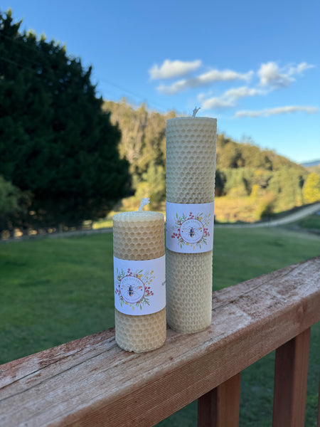 100% Pure Tasmanian Beeswax Candle - Available in 2 sizes