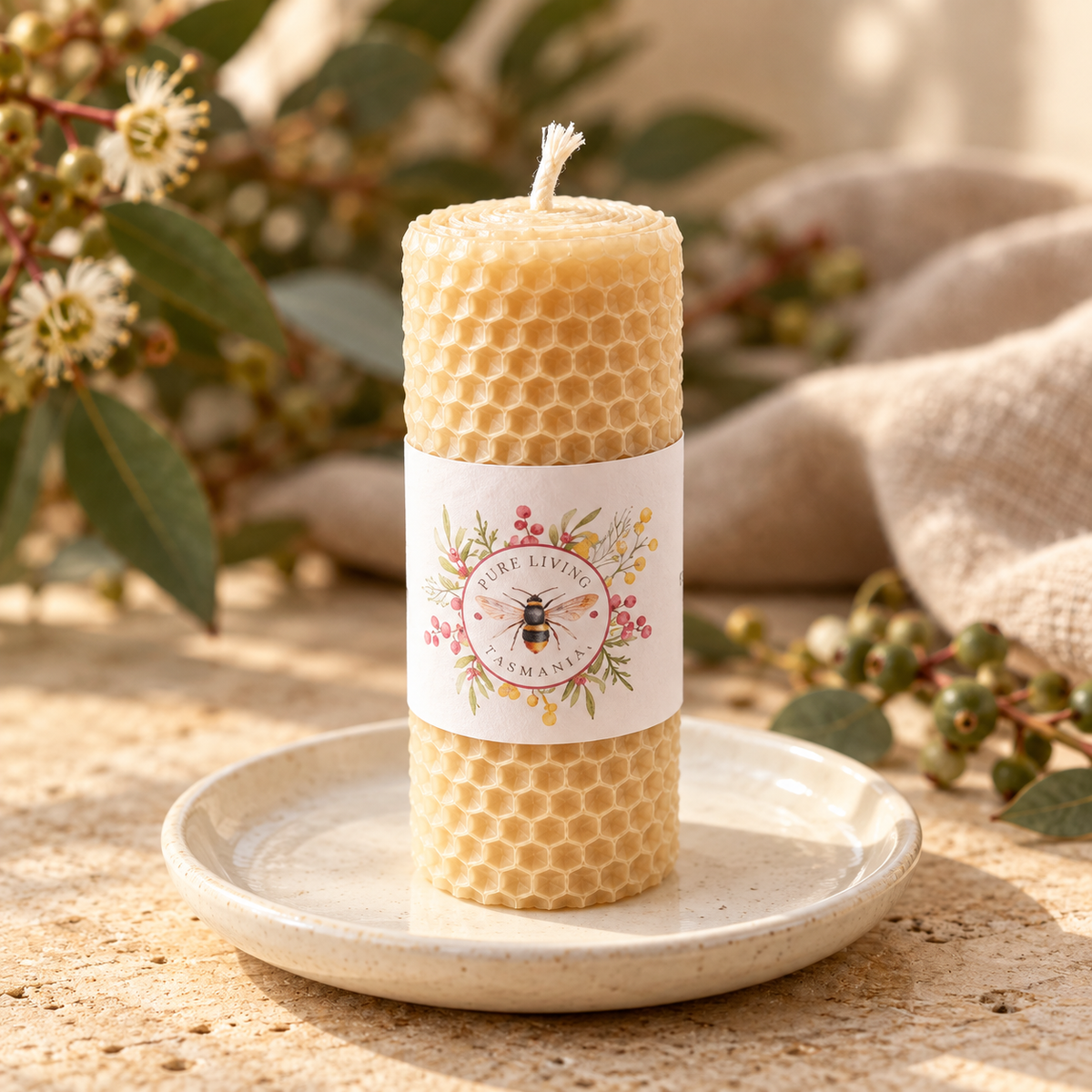 Tasmanian Rolled Beeswax Candle