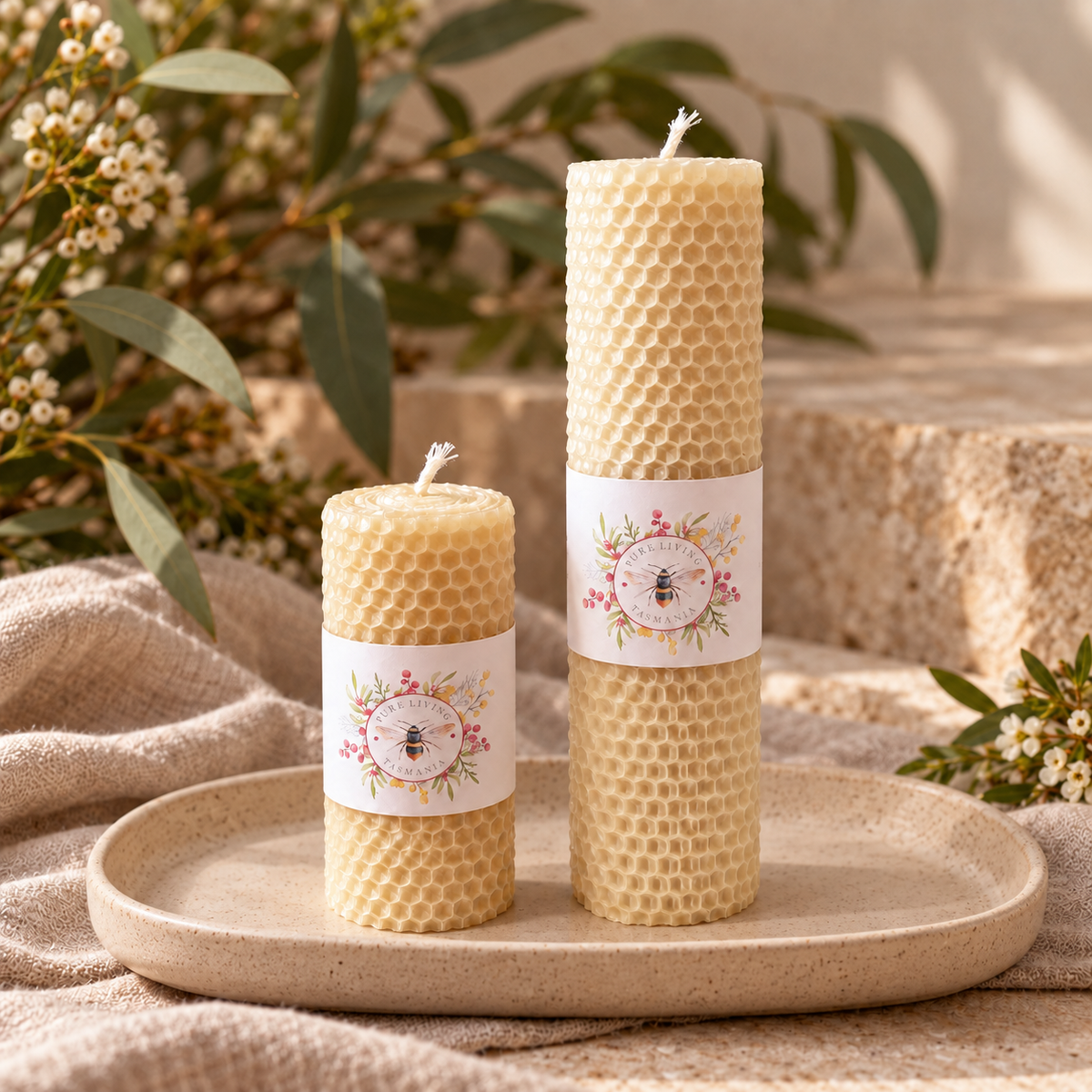 Tasmanian Rolled Beeswax Candle